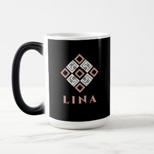 Tasse avec nom LINA Motif géométrique Kufic mode