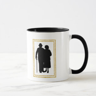 Tasse avec Noms de Grands-parents en Silhouette