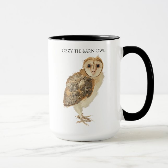 Tasse avec Ozzy la Chouette effraie (Droite)