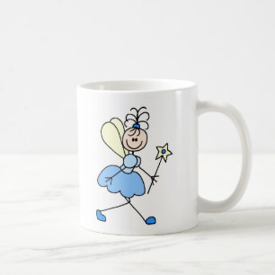 Tasse avec personnage bâton ange bleu