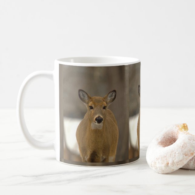 Tasse avec photo de cerf (Avec donut)