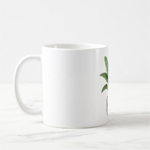 Tasse avec plante d'intérieur Kawaii Bird of Parad