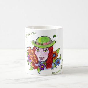 Tasse avec tatouage flash de Dame Leprechaun