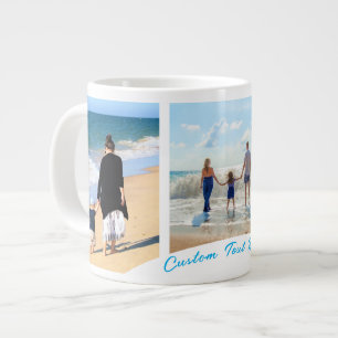 Tasse avec texte de collage de photos personnalisé