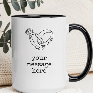 Tasse avec Texte Personnalisé pour Nouveaux Mariés