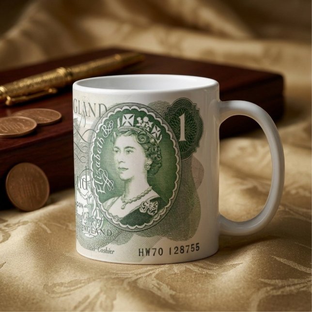 Tasse avec un billet de banque britannique – Bille (Créateur téléchargé)