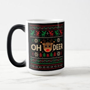 Tasse avec un vilain pull de Noël 'Oh Deer'