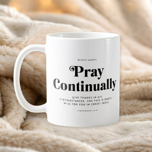 Tasse avec verset biblique 1 Thessaloniciens 5:16-