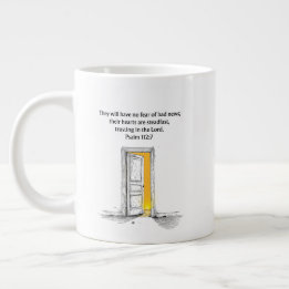 Tasse avec verset biblique chrétien Psaume 112:7