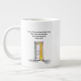 Tasse avec verset biblique chrétien Psaume 112:7
