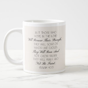 Tasse avec verset biblique Espoir Isaïe 40:31