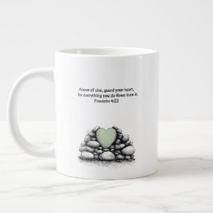 Tasse avec verset biblique Proverbes 4:23 Cadeau d