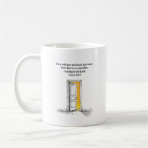 Tasse avec verset biblique Psaume 112:7 Cadeau Chr