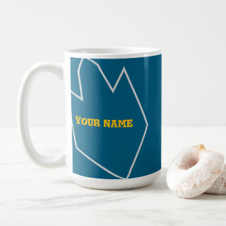 Tasse avec votre nom et la couleur est aqua