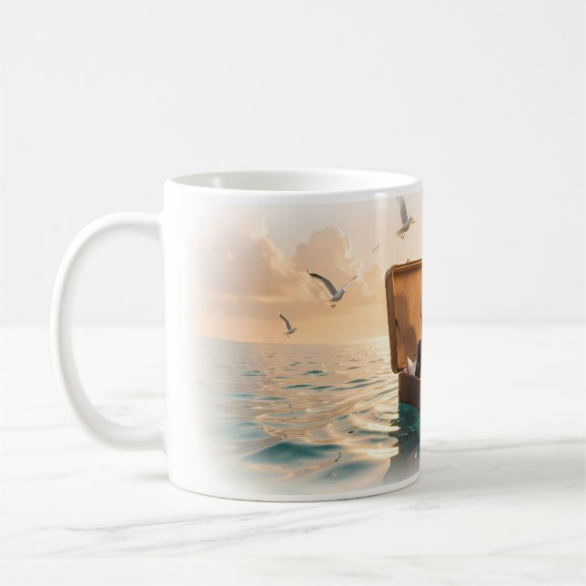 Tasse Aventure Océanique Fille dans Valise (Gauche)