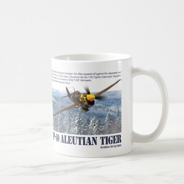 Tasse Aviation Art "P-40 Aleutian Tiger" (Droite)