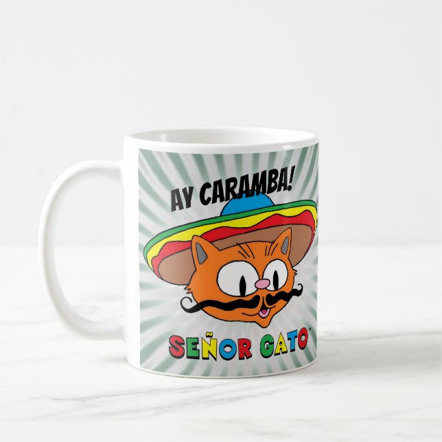 Tasse Ay Caramba ! Chat de dessin animé Señor Gato (Gauche)