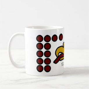 tasse aztèque de signe de jour de 12 aigles