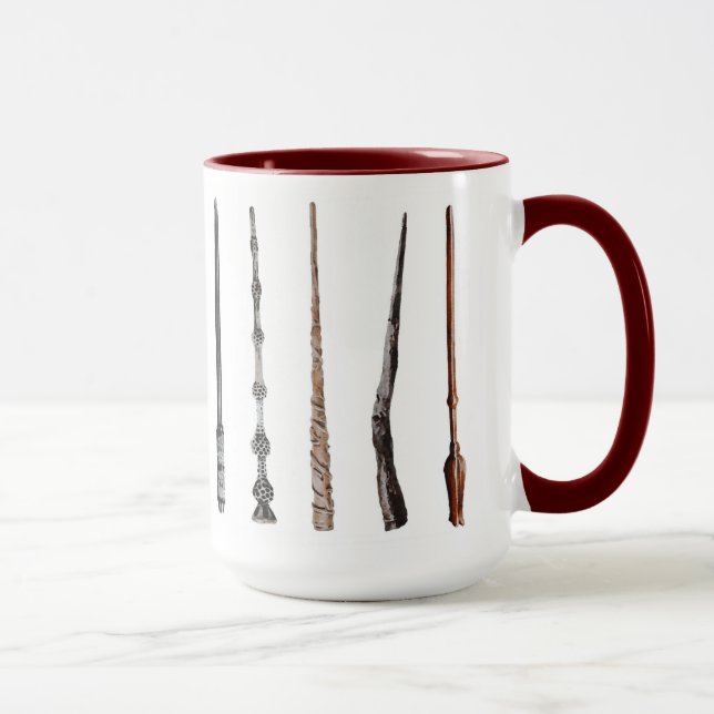 Tasse Baguette Magique de Sorcier en Rouge (Droite)