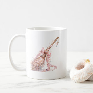 Tasse Balai de Sorcière Enchantée Rose
