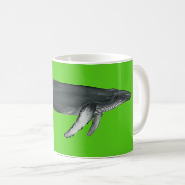 Tasse Baleine à Bosse Verte (Devant droit)