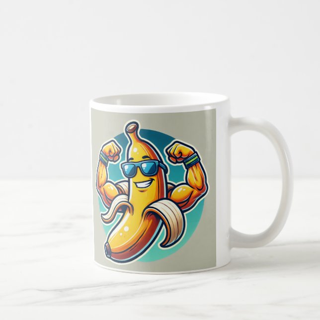 Tasse Banane Musclé - Boostez Votre Matinée ! (Droite)