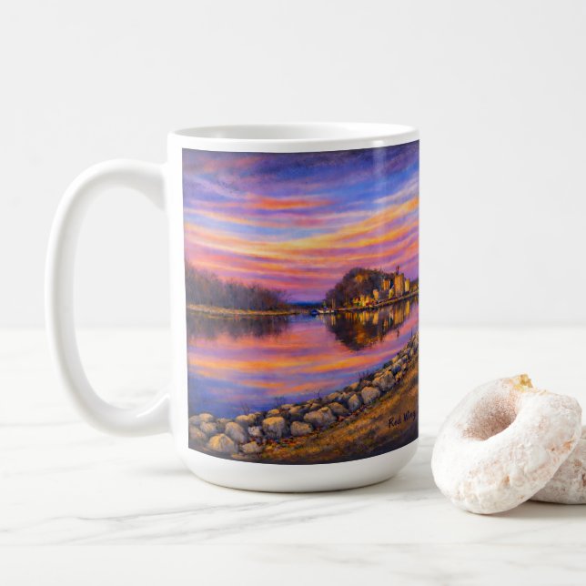 Tasse Barn Bluff, Red Wing Coucher de soleil vibra (Avec donut)