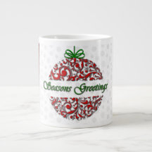 Tasse baroque rouge et verte moderne de vacances