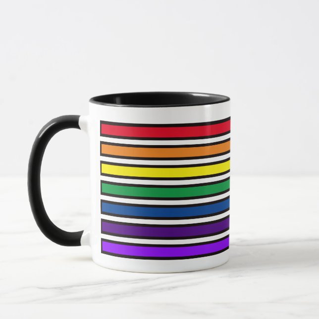 Tasse - Barres colorées de l'arc-en-ciel (Gauche)
