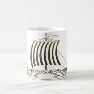 Tasse Bateau Long Viking Métallisé Or