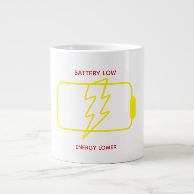 Tasse Batterie Faible – Mug Café Énergie Faible Dr (Devant)