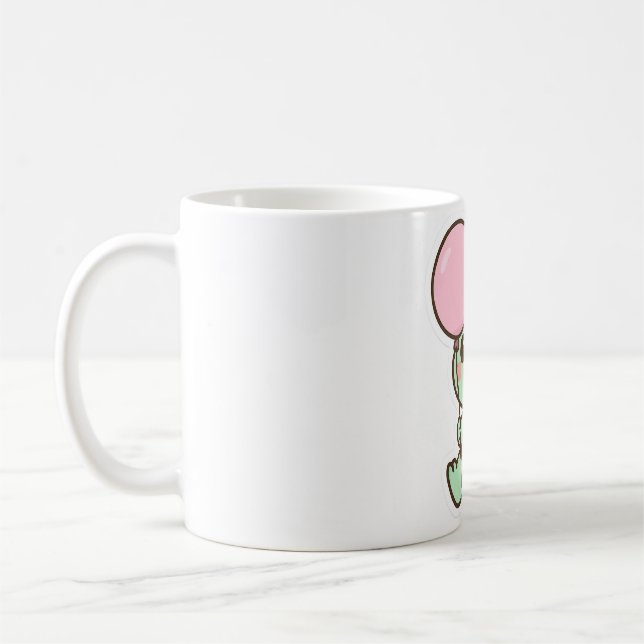 Tasse bébé dinosaure mignon Kawaii avec ballon (Gauche)