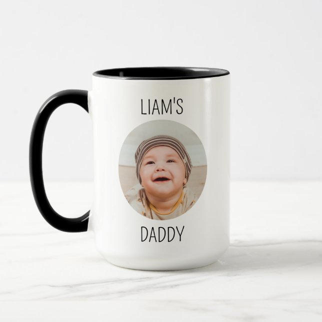 Tasse Bébé Visage Premier Cadeau Fête des Pères, B (Gauche)
