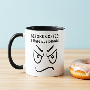 Tasse Before Coffee vs. After Coffee Introvert Fue
