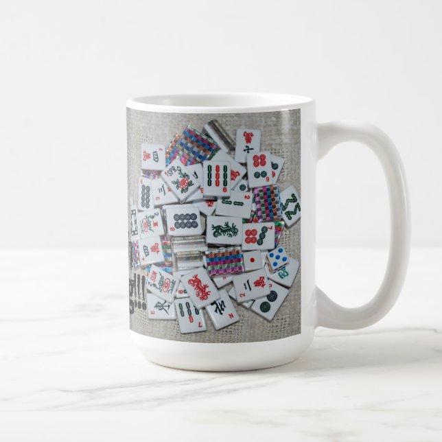 Tasse beige de jongg d'heure-milliampère (Droite)