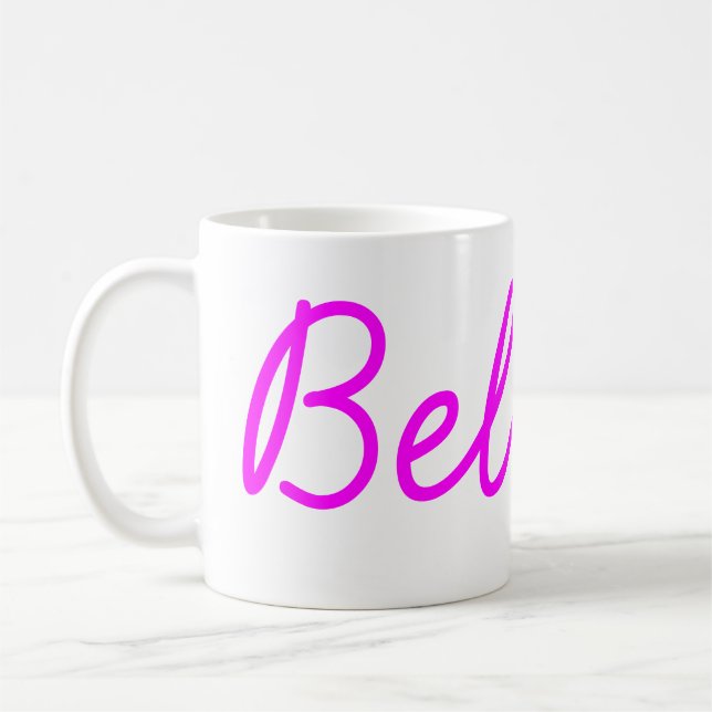Tasse Believe Magenta Script (Gauche)