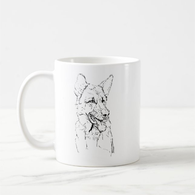 Tasse Bergère Allemande, Café de Maman de Chien Pe (Gauche)