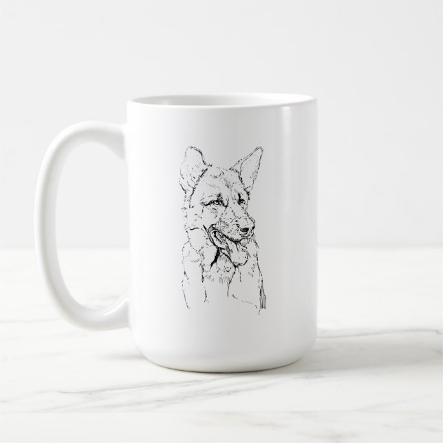 Tasse Bergère Allemande, Café de Maman de Chien Pe (Gauche)