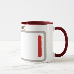 Tasse Besoin de Café Design de Batterie Faible D
