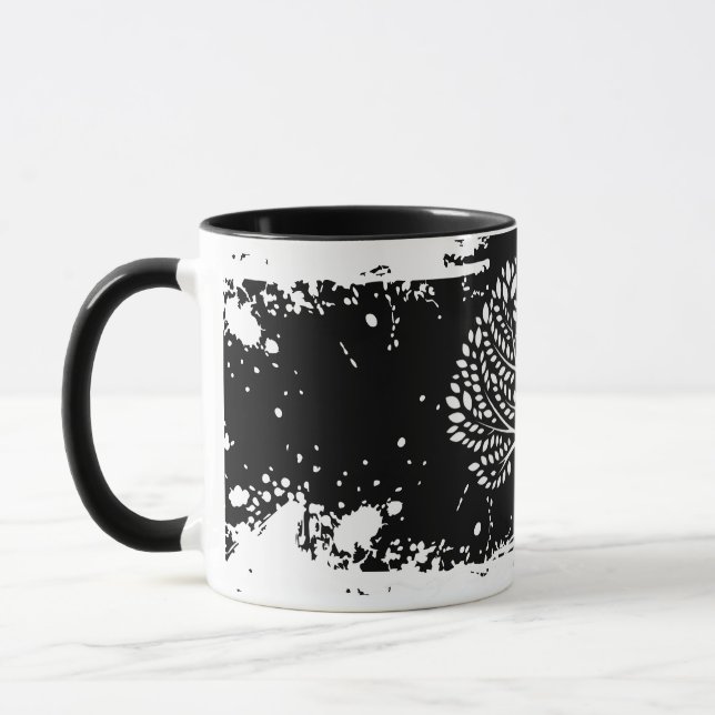 Tasse bicolore éclaboussée de l'Arbre de Vie (Gauche)