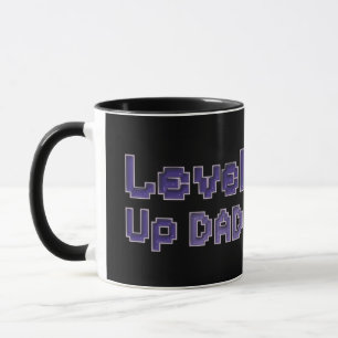 Tasse bicolore Pixel Level Up Papa Joueur