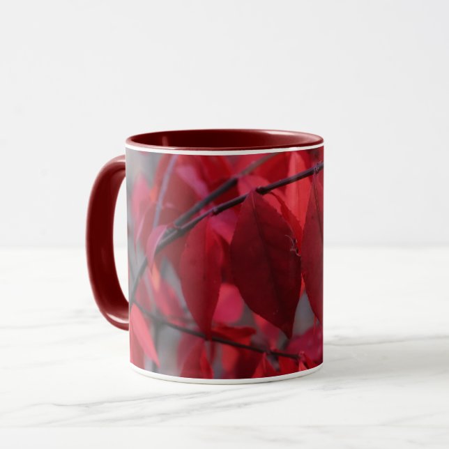 Tasse bicolore Rouge d'Automne (Devant gauche)
