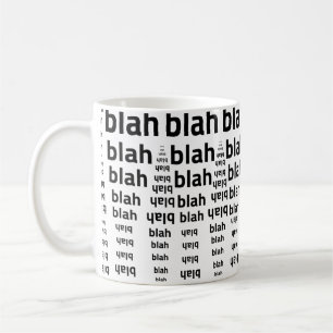 Tasse Bla Bla Bla Tasse à café minimaliste drôle