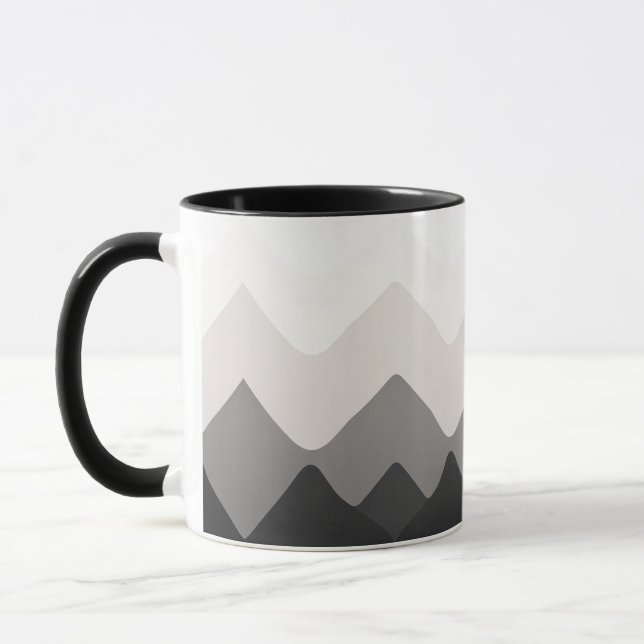 Tasse blanc noir et gris (Gauche)