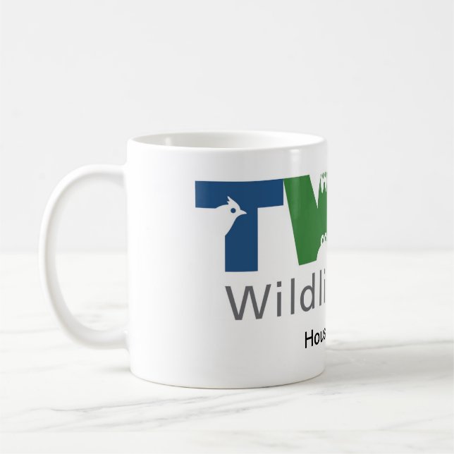 Tasse blanche avec le logo (Gauche)