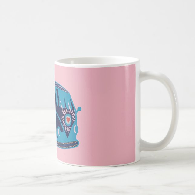 Tasse blanche classique 325 ml Van Hippie (Droite)