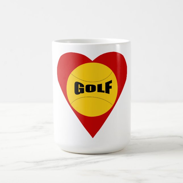 Tasse  blanche classique  AMOUR  GOLF (Centre)