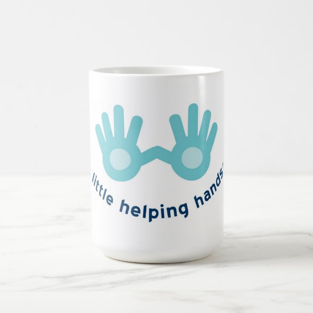 Tasse blanche classique avec le logo de sourire (Centre)