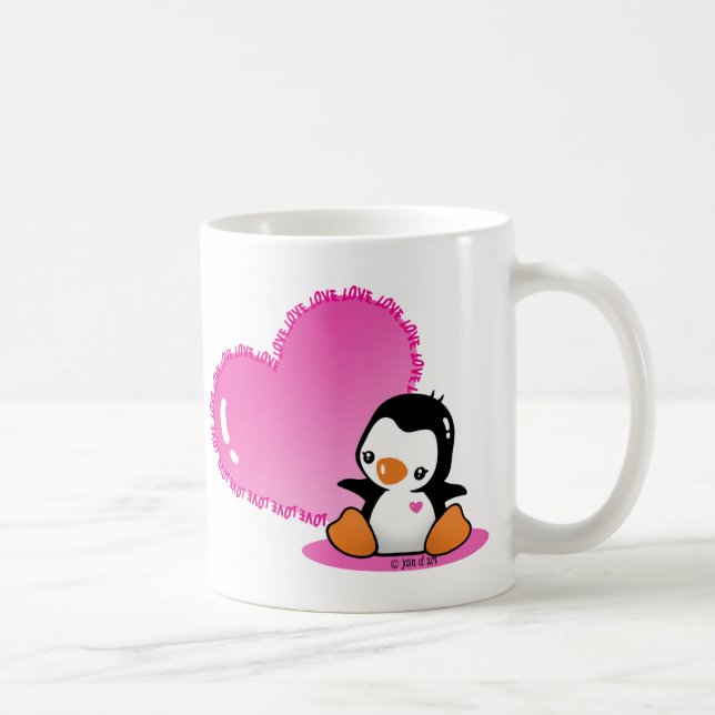 Tasse blanche classique de grand coeur (Droite)