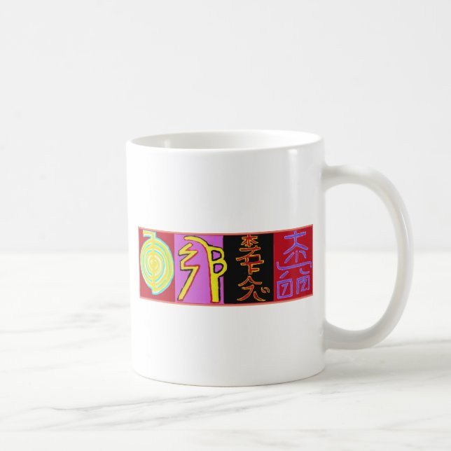 Tasse blanche classique de Reiki (Droite)